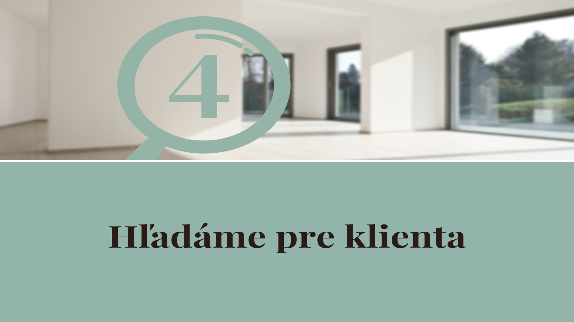 Agentka kupuj&uacute;ceho - Hľad&aacute;me nov&yacute; domov pre mlad&uacute; rodinu